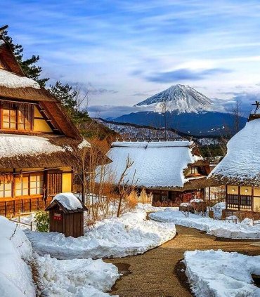 Фудзи Кавагутико, зима